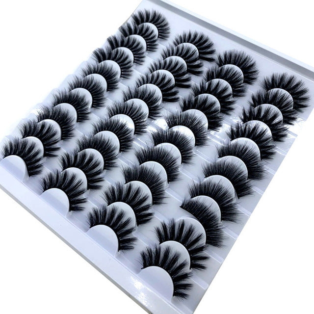 NEW 20 Pairs 8-25mm Fake Eyelashes 100 Mink Eyelashes Mink NEW 20 Pairs 8-25mm Fake Eyelashes 100 Mink Eyelashes Mink